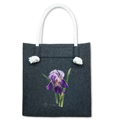 Bearded iris 'Alcazar' — premium felt bag