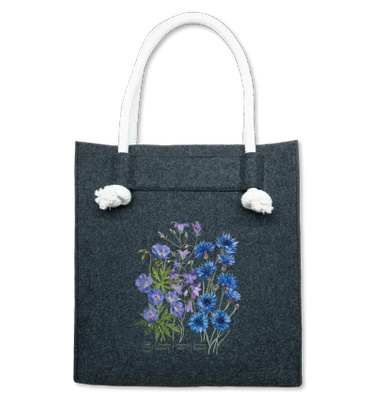 Blue meadow — premium felt bag