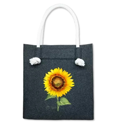 Common sunflower — premium felt bag