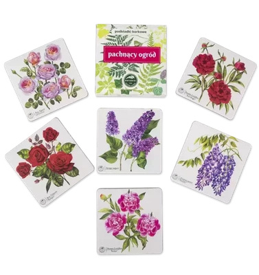 Fragrant garden — cork coasters