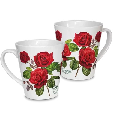 Rose 'Crimson Bouquet' — latte mug