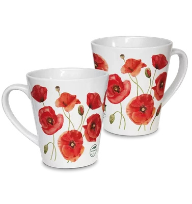 Common poppies — latte mug