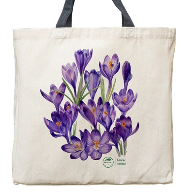 Spring crocus — premium cotton bag