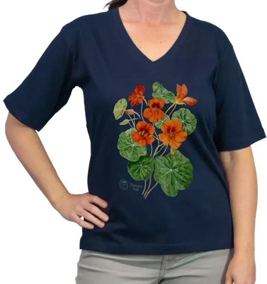 Garden nasturtiums — premium  t-shirt