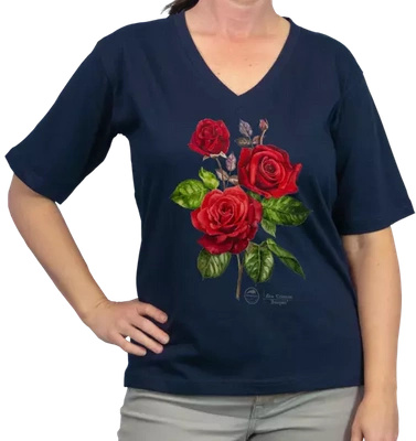 Rose 'Crimson Bouquet' — premium  t-shirt