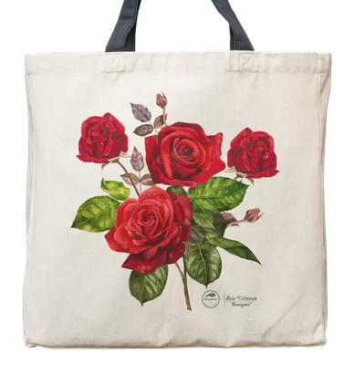 Rose 'Crimson Bouquet' — premium cotton bag