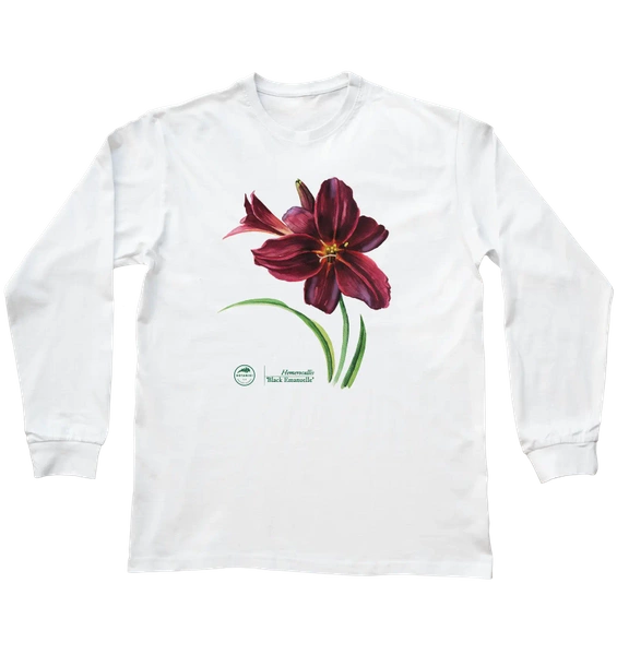 Black Emanuelle daylilies — long sleeve t-shirt