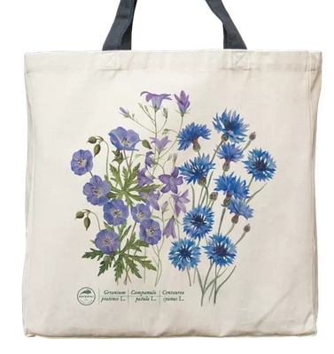 Blue meadow — premium cotton bag