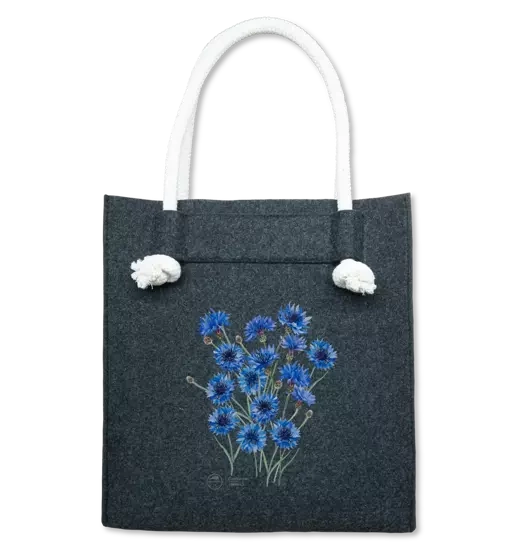 Cornflowers — felt bag