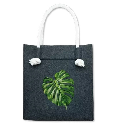 Monstera — premium felt bag