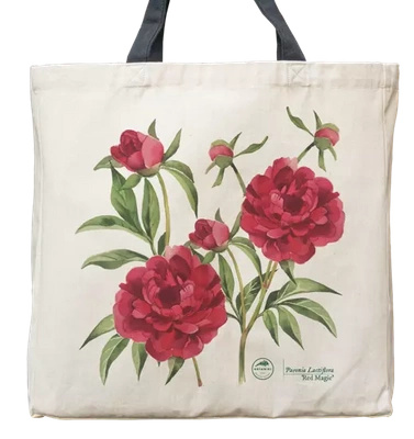 Chinese peony 'Red Magic' — premium cotton bag