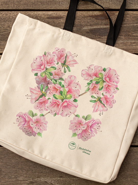 Common rhododendron — premium cotton bag