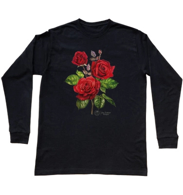 Rose 'Crimson Bouquet' — long sleeve t-shirt