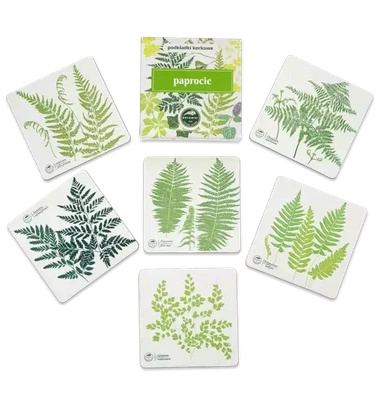Ferns — cork coasters
