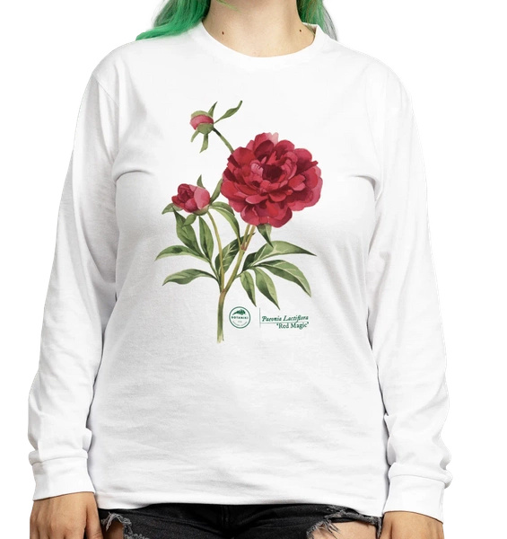 Chinese peony 'Red Magic' — long sleeve t-shirt