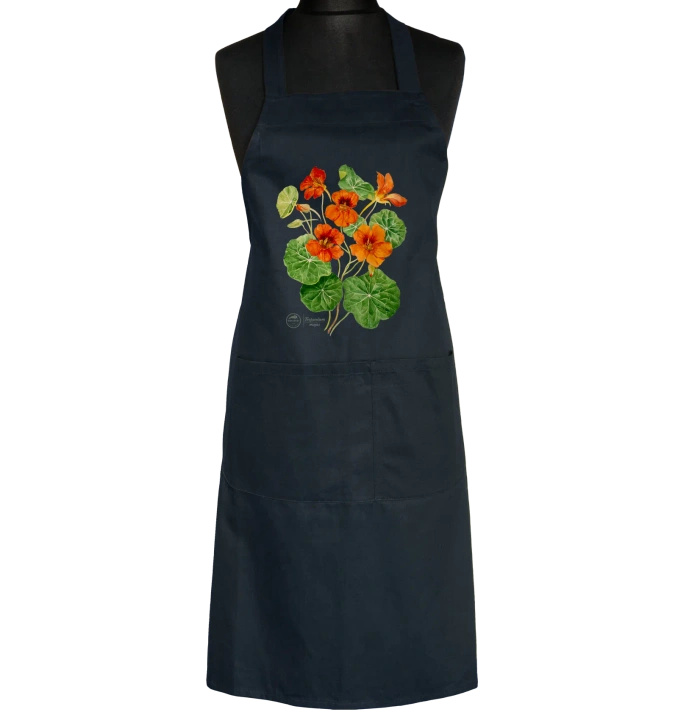 Garden nasturtiums — apron with pockets