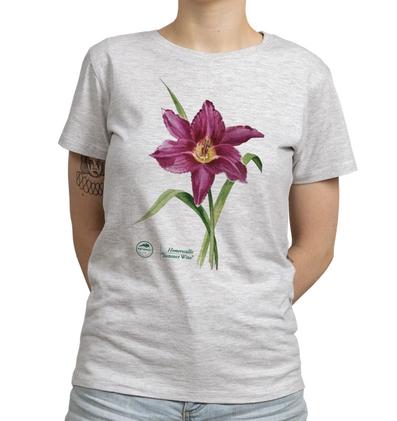 Summer Wine lily — women's daylily t-shirt