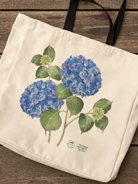 Hydrangea 'Jip Blue' — premium cotton bag