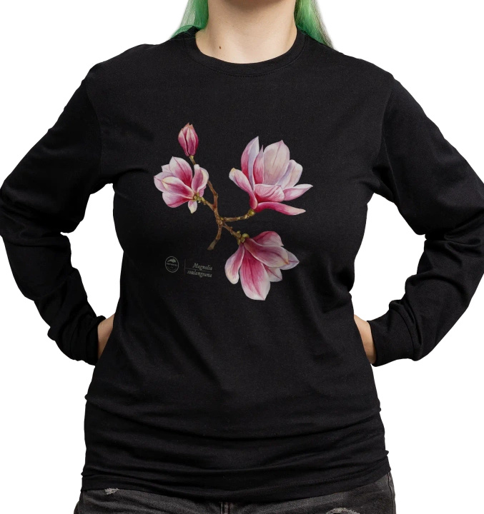 Saucer magnolia intermediate — long sleeve t-shirt