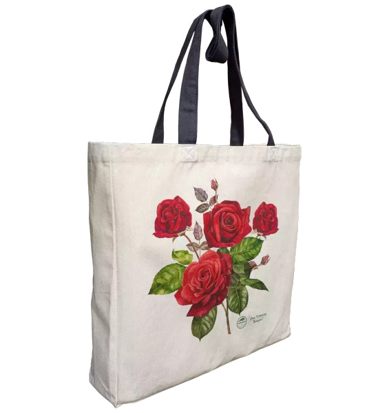 Rose 'Crimson Bouquet' — premium cotton bag