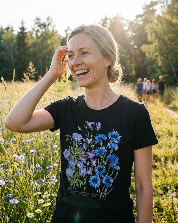 Blue meadow — women's t-shirt