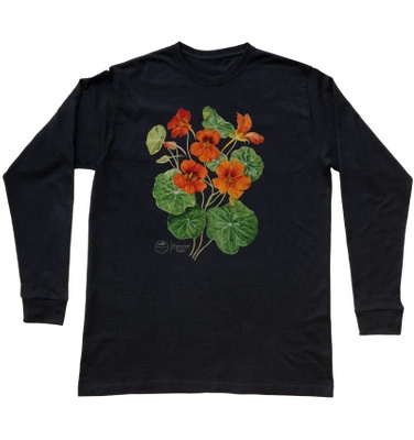 Garden nasturtiums — long sleeve t-shirt