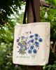 Blue meadow — premium cotton bag