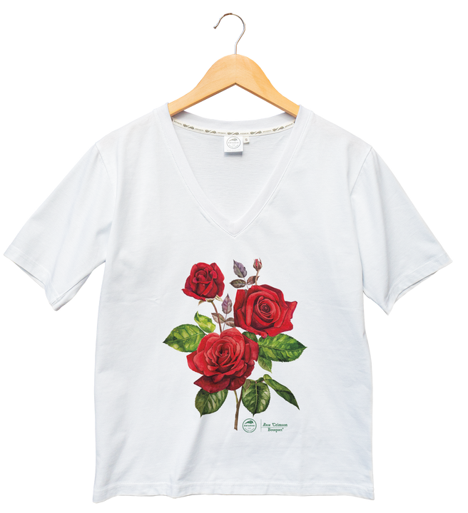 Rose 'Crimson Bouquet' — premium  t-shirt