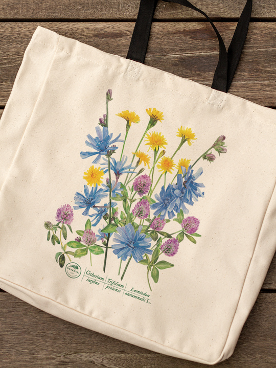 Roadside flowers — premium cotton bag