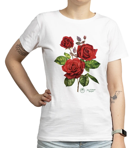 Rose 'Crimson Bouquet' — women's t-shirt