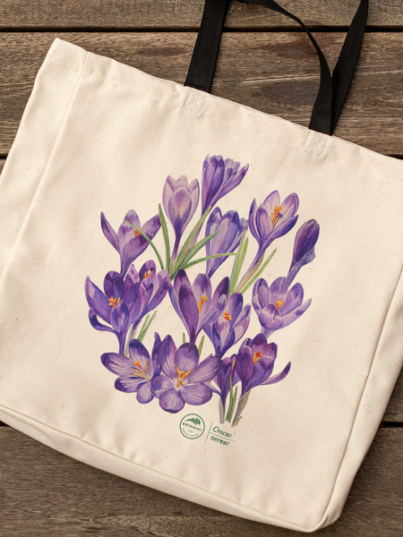 Spring crocus — premium cotton bag