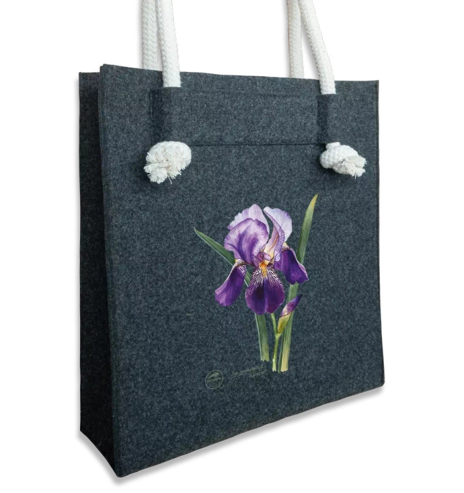 Bearded iris 'Alcazar' — premium felt bag