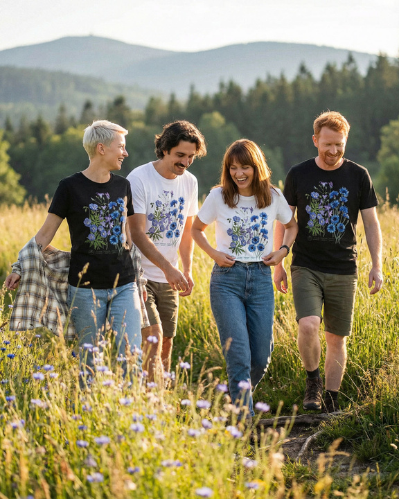 Blue meadow — classic t-shirt