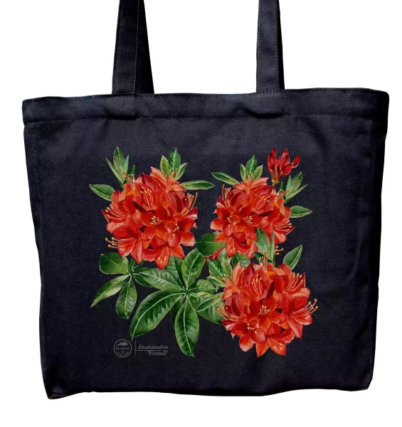 Rhododendron 'Fireball' — premium cotton bag