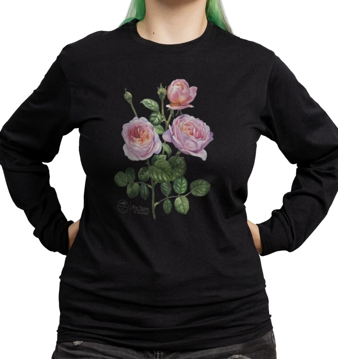 Rose 'Queen of Sweden' — long sleeve t-shirt unisex