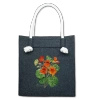 Garden nasturtiums vine — premium felt bag