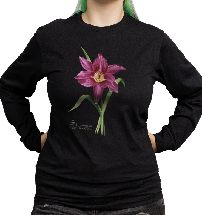 Summer Wine daylilies — long sleeve t-shirt