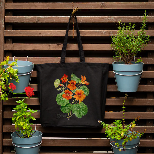 Garden nasturtiums — premium cotton bag