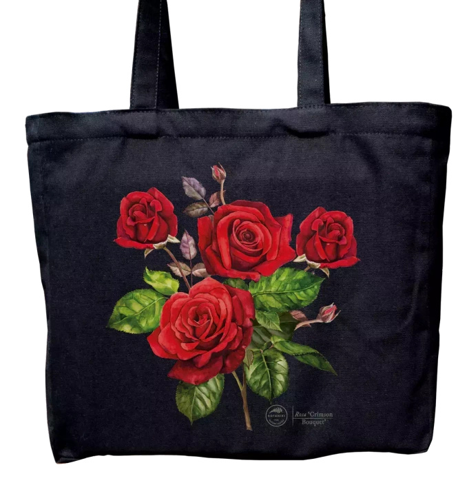 Rose 'Crimson Bouquet' — premium cotton bag