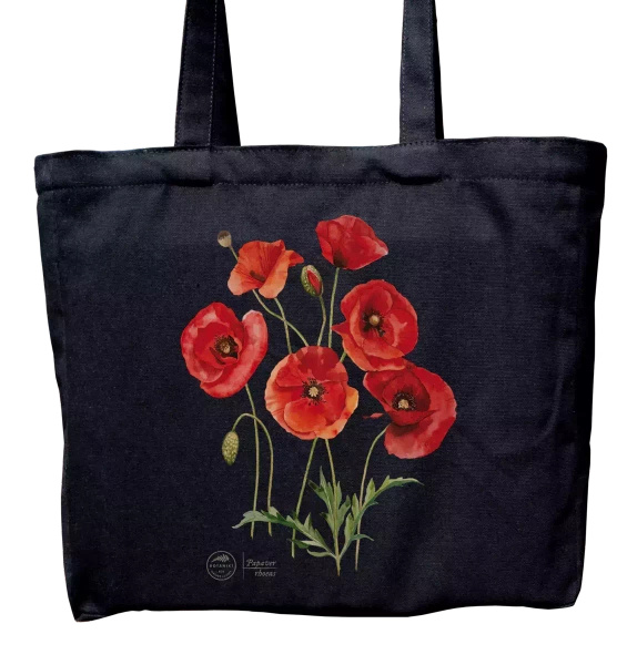 Common poppies — premium cotton bag