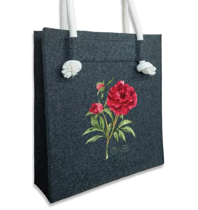 Chinese peony 'Red Magic' — premium felt bag