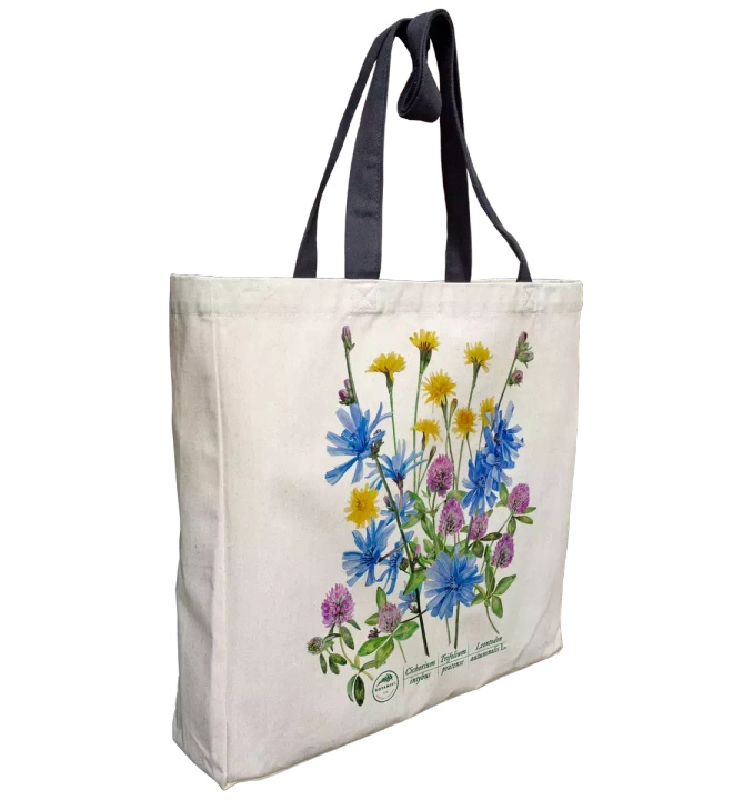 Roadside flowers — premium cotton bag