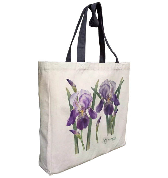 Bearded iris 'Alcazar' — premium cotton bag