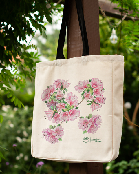 Common rhododendron — premium cotton bag