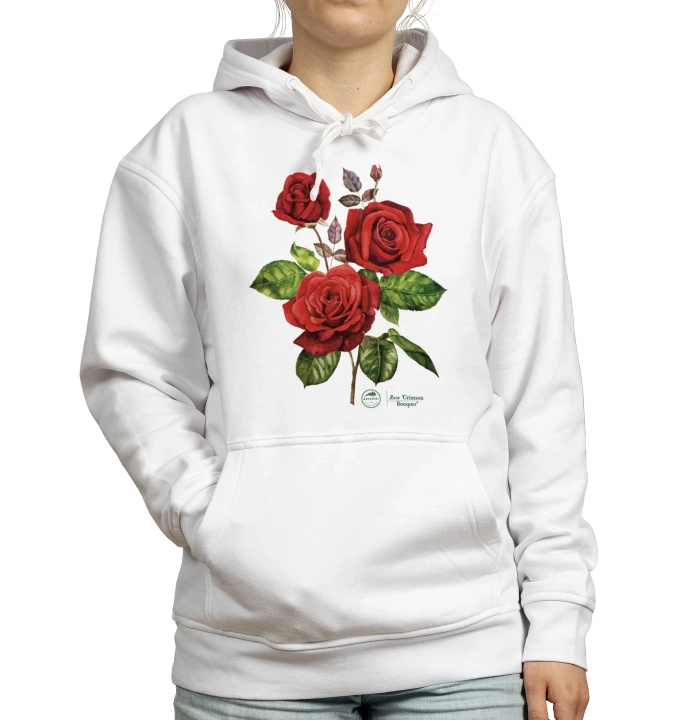 Rose 'Crimson Bouquet' — hoodie