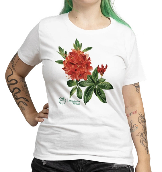 Rhododendron 'Fireball' — women's t-shirt