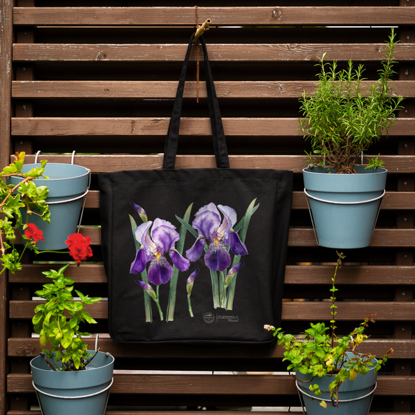 Bearded iris 'Alcazar' — premium cotton bag