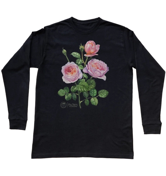 Rose 'Queen of Sweden' — long sleeve t-shirt unisex