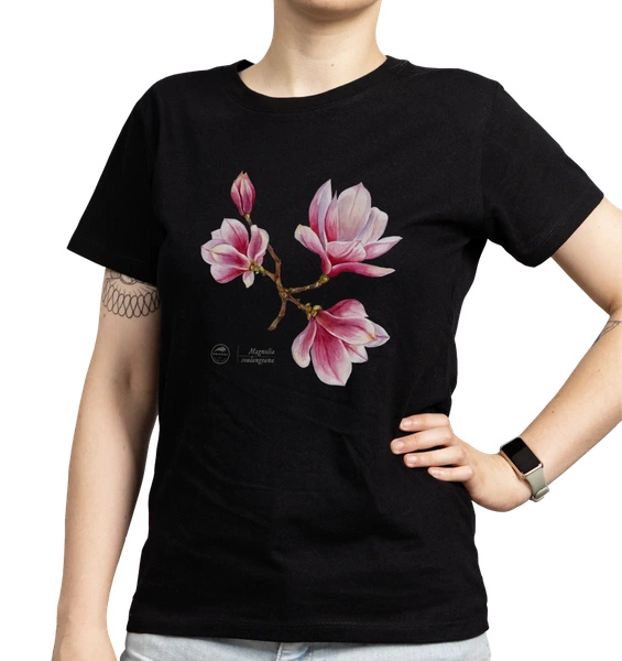 Saucer magnolia intermediate — women's t-shirt