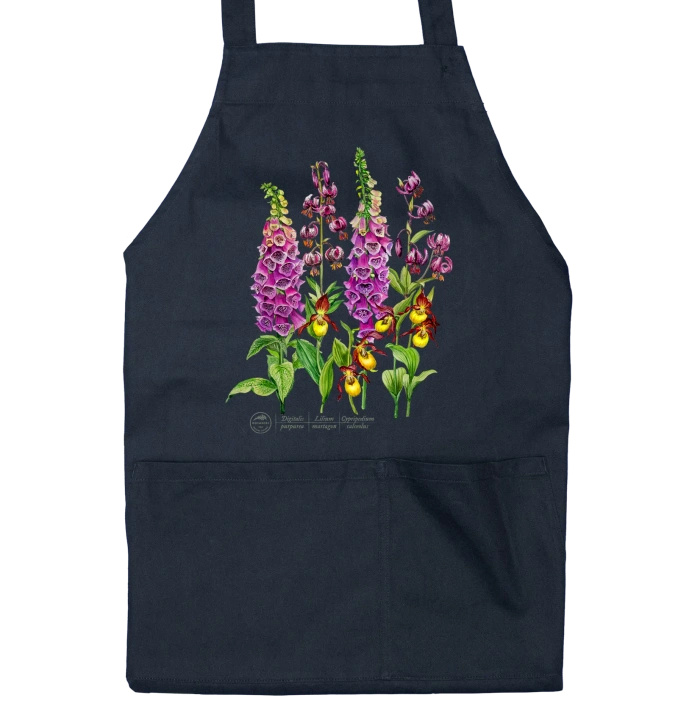 Forest flowers — apron with pockets